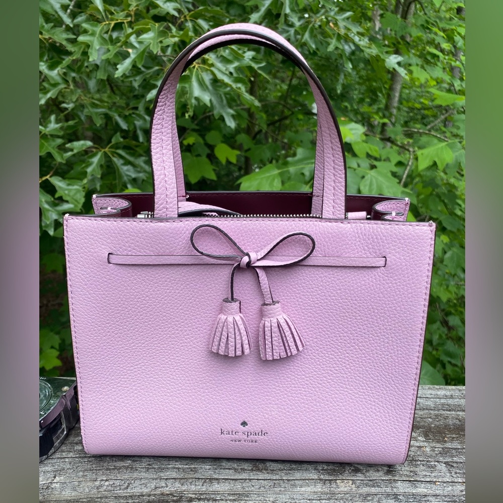Kate Spade Hayes small Satchel bag purse in quartz pink
